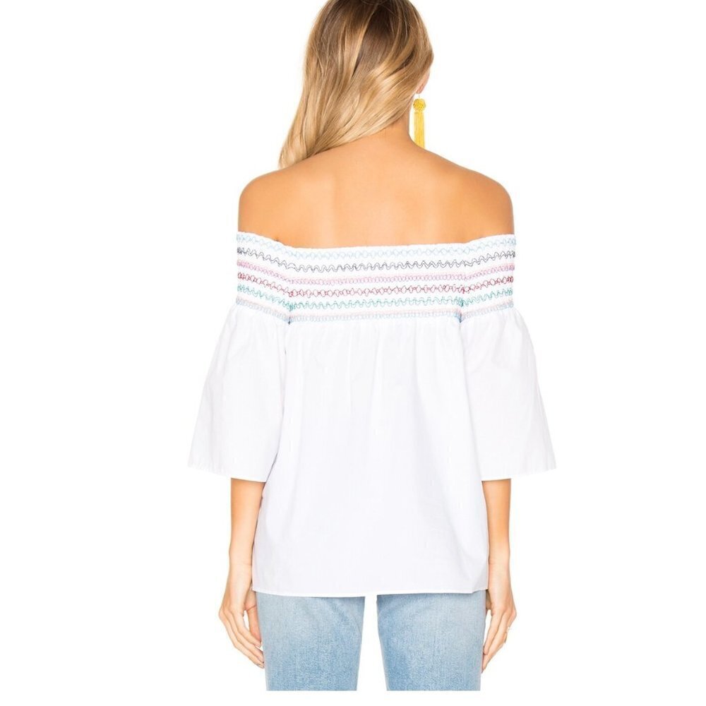 PArker  YAsmin Blouse Off The Shoulder Embroidered XS - Picture 5 of 5